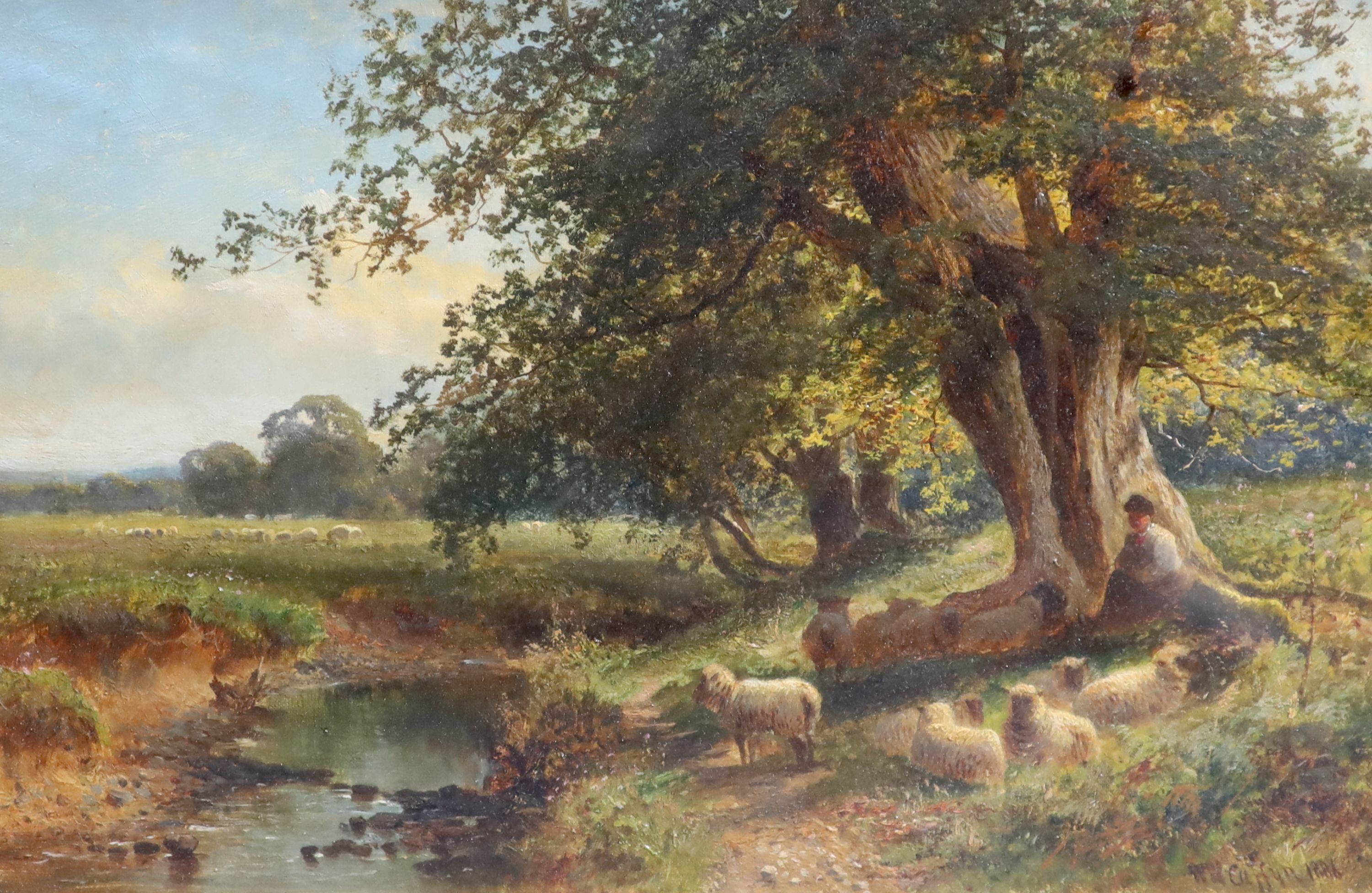 Walter Wallor Caffyn (1845-1898), A Shady Nook in Betchworth Park, Surrey, Oil on canvas, 30 x 45cm.